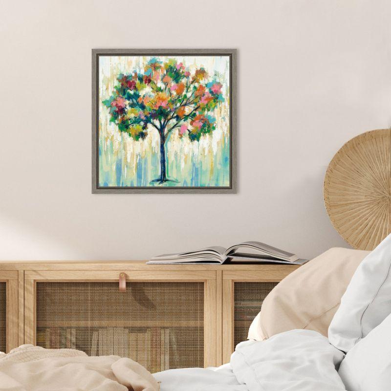 Amanti Art Blooming Tree by Silvia Vassileva Canvas Wall Art Print Framed 16 x 16-in.