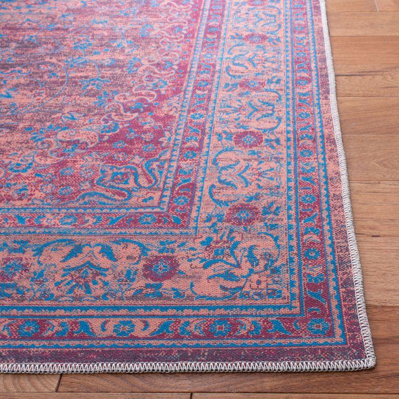 Serapi SEP550 Power Loomed Machine Washable Skid-Resistant Indoor Accent Rug - Gold/Blue - 4'x6' - Safavieh