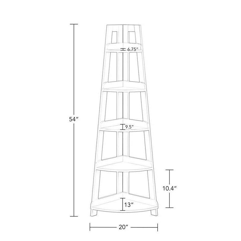 RiverRidge Home RiverRidge Kids 5-Tier Corner Ladder Playroom Display Bookshelf Organizer