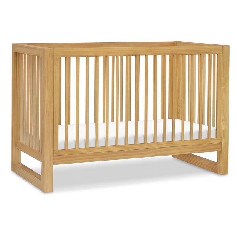 Honey Wood 3-in-1 Convertible Crib with Toddler Bed Kit