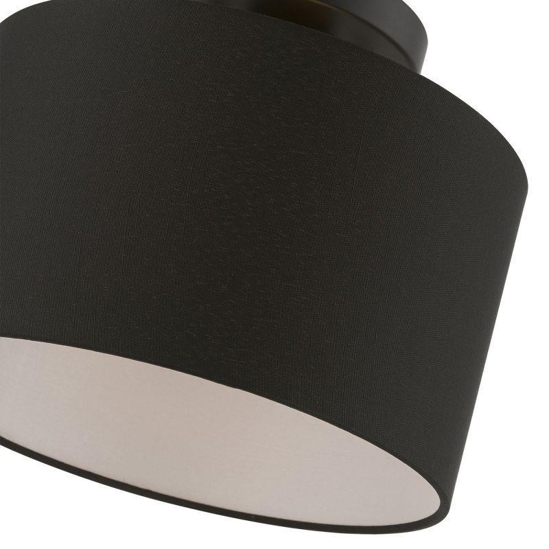 Livex Lighting Bainbridge 1 - Light Semi-Flush Mount in  Black