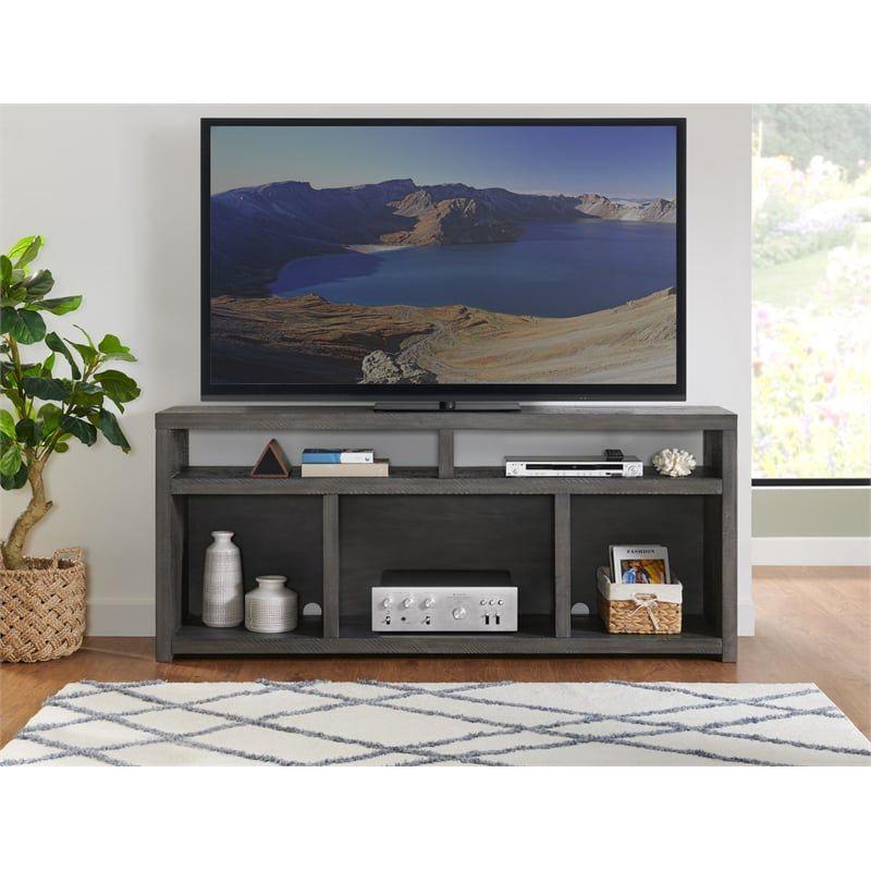 Martin Svensson Home Lexington Grey Rectangular 70" Solid Wood TV Stand