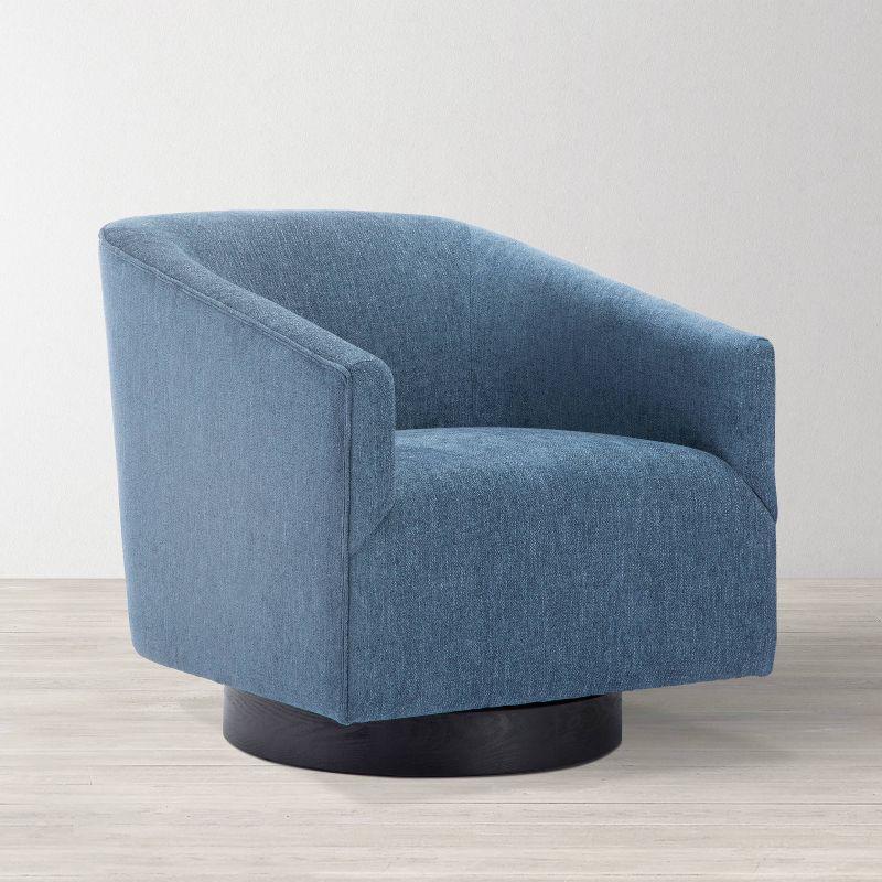 Donovan Upholstered Swivel Barrel Chair