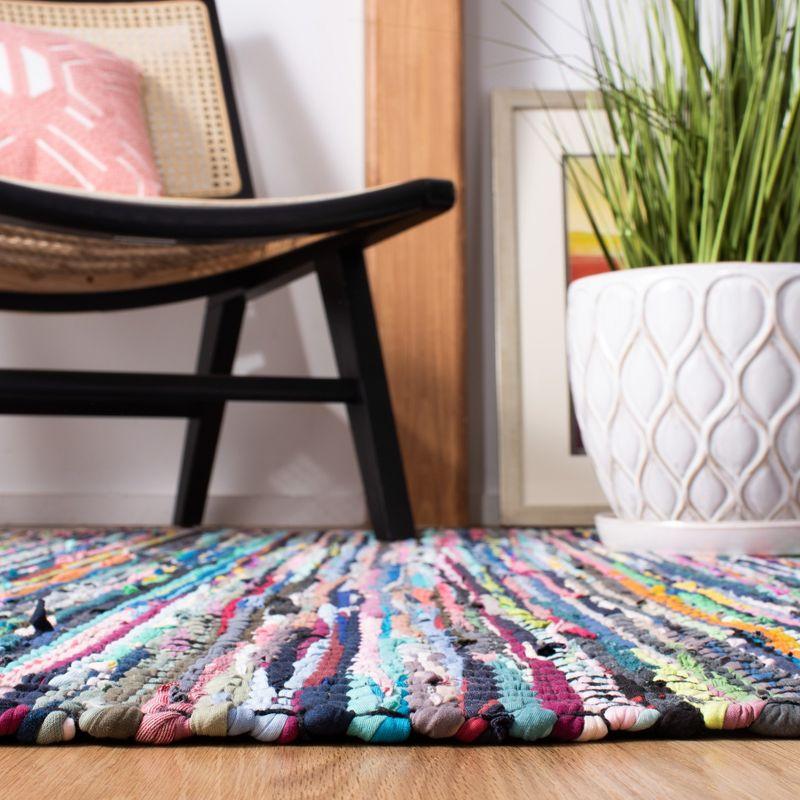 Montauk MTK251 Hand Woven, Flat Weave Indoor Accent Rug - Black/Pink - 4'x6' - Safavieh