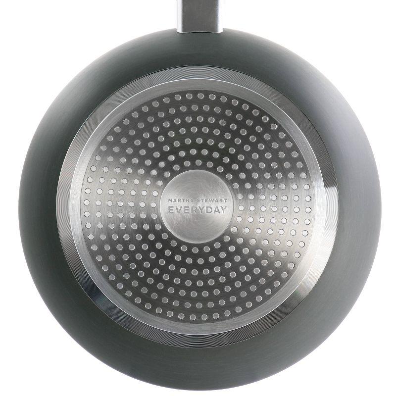 Martha Stewart Everyday Doylestown 12 Inch Nonstick Aluminum Frying Pan in Black