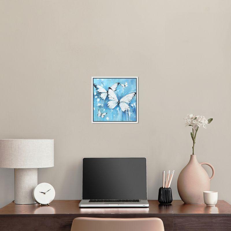 Art Remedy Art Remedy Textured Blue Butterflies Framed Butterfly 56175