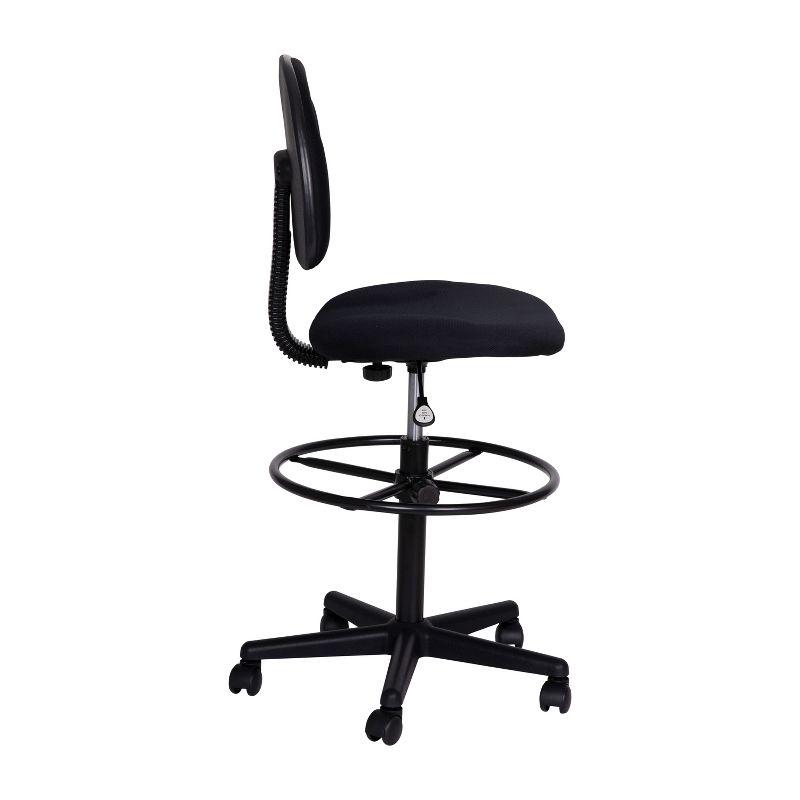 Flash Furniture Black Fabric Drafting Chair (Cylinders: 22.5''-27''H or 26''-30.5''H)