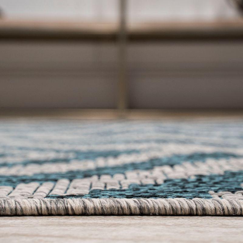 5'x8' Sintra Diamond Indoor/Outdoor Area Rug, Blue/Gray - JONATHAN Y