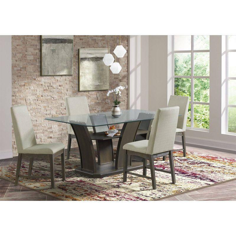 5pc Simms Rectangular Dining Set Walnut - Picket House Furnishings