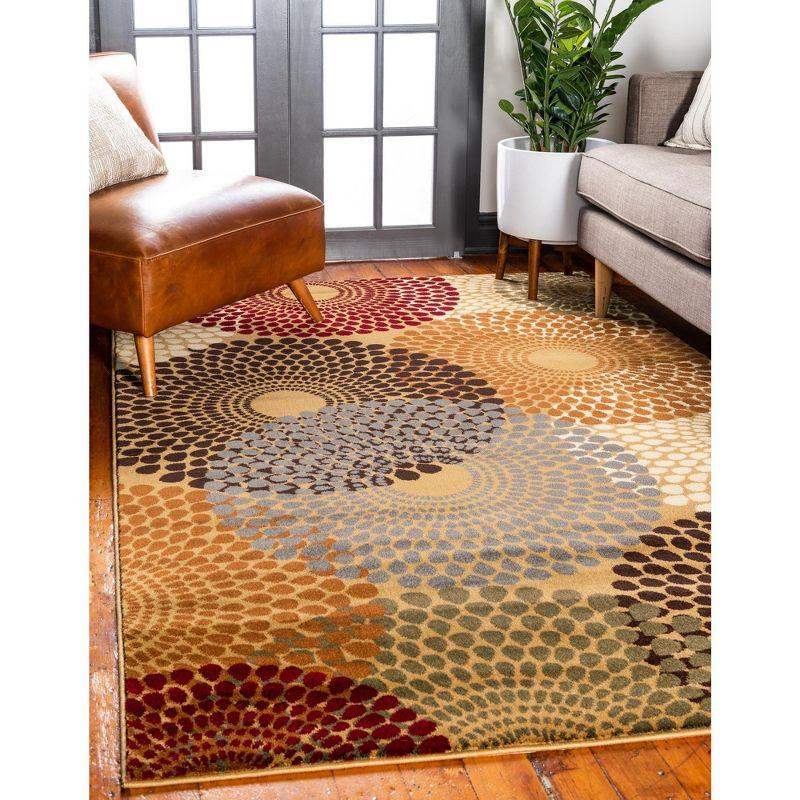 Unique Loom Barista Collection Area Rug - Java (5' 3" x 8' Rectangle Beige/Black)
