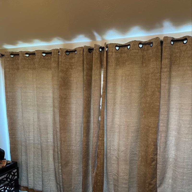 Distressed Global Blackout Lined Grommet Curtain Panel