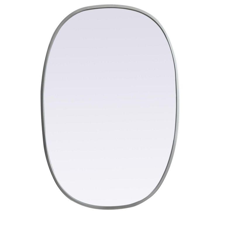 Sabine Metal Curved Oval Wall Mirror