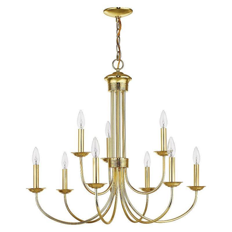 Livex Lighting Estate 9 - Light Chandelier in  Brushed Nickel