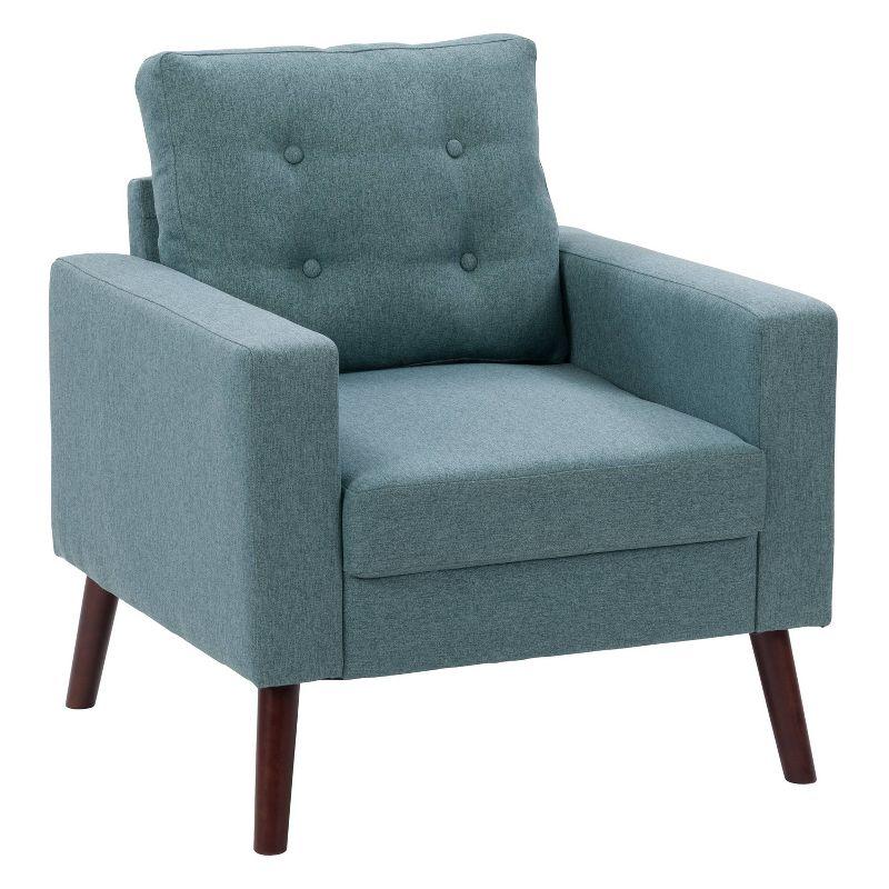 Elwood Tufted Accent Chair Light Green - CorLiving