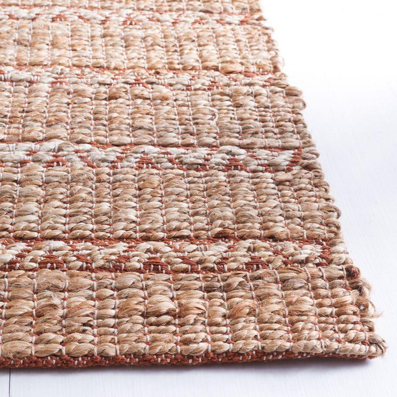 Natural Fiber NFB655 Flat Weave Indoor Area Rug - Rust/Natural - 4'x6' - Safavieh