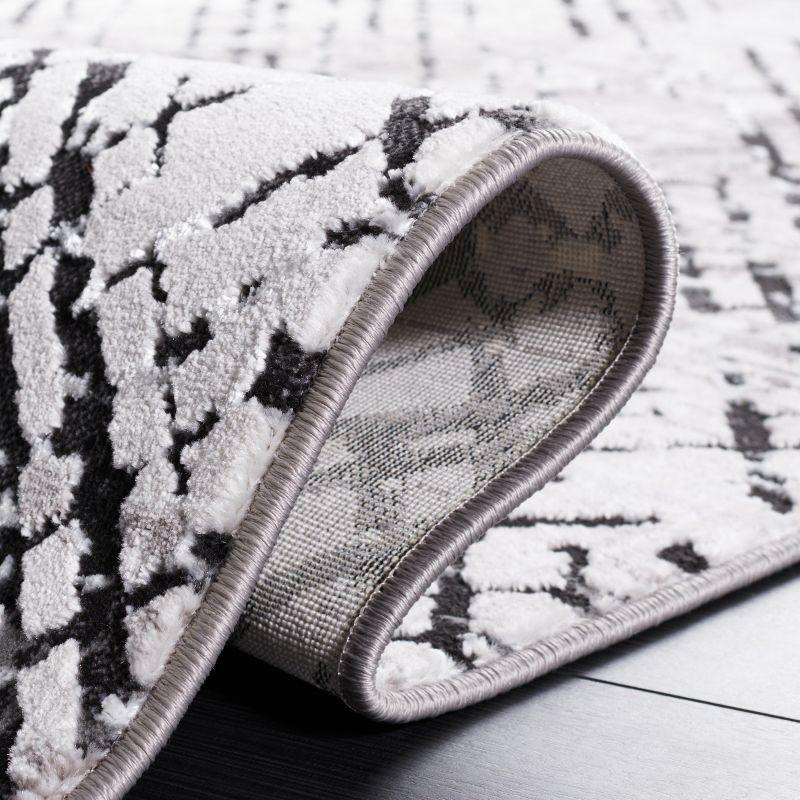 Amelia ALA275 Power Loomed Area Rug - Gray/Charcoal - 6'7"x6'7" - Safavieh.