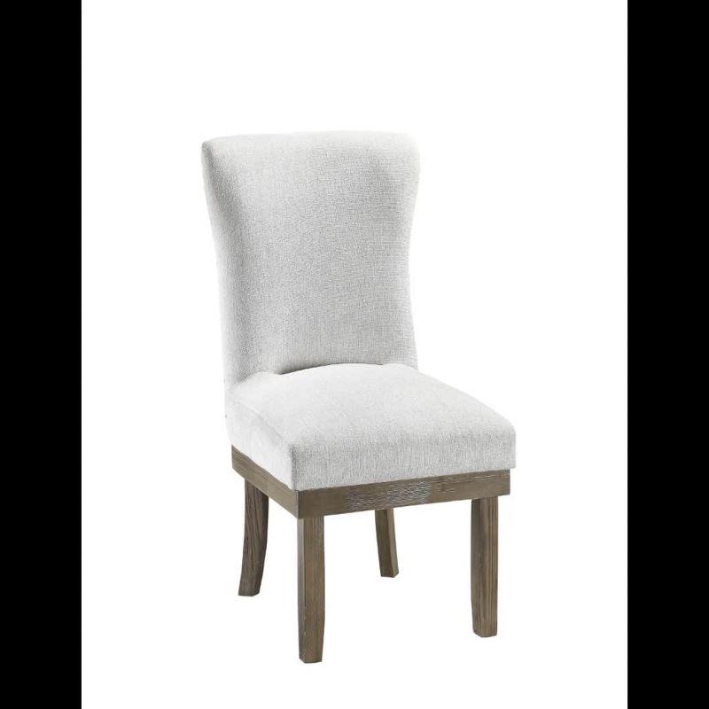 Landon Linen Upholstered Side Chair in Gray
