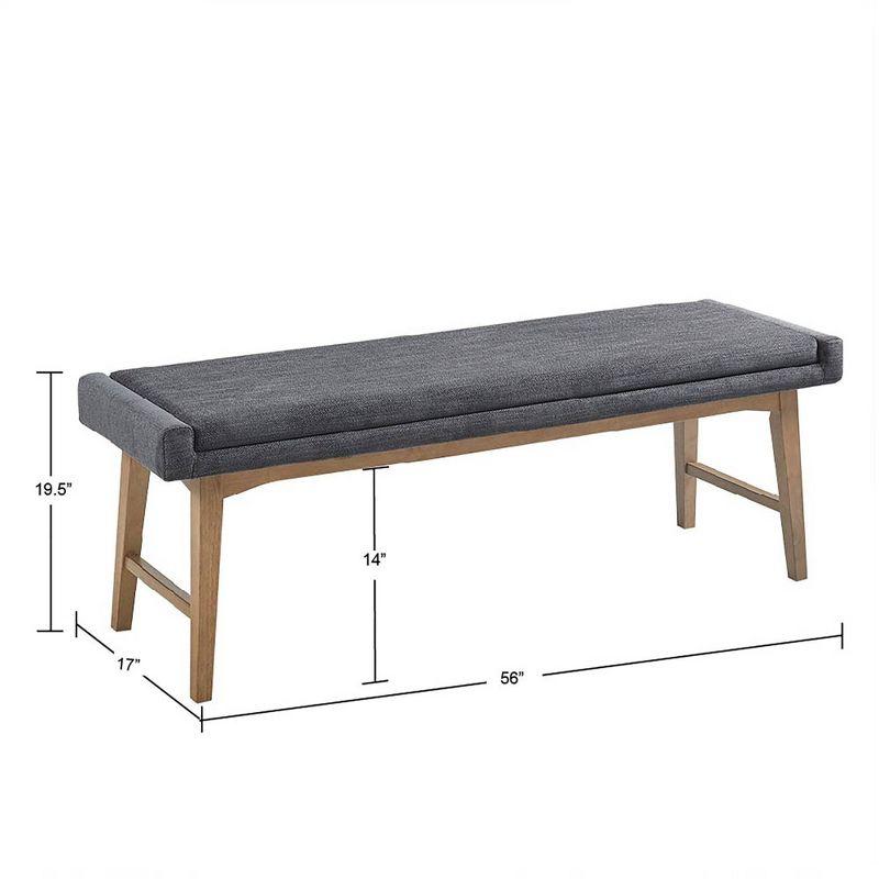 April Modern Upholstered Wood Frame Accent Bench