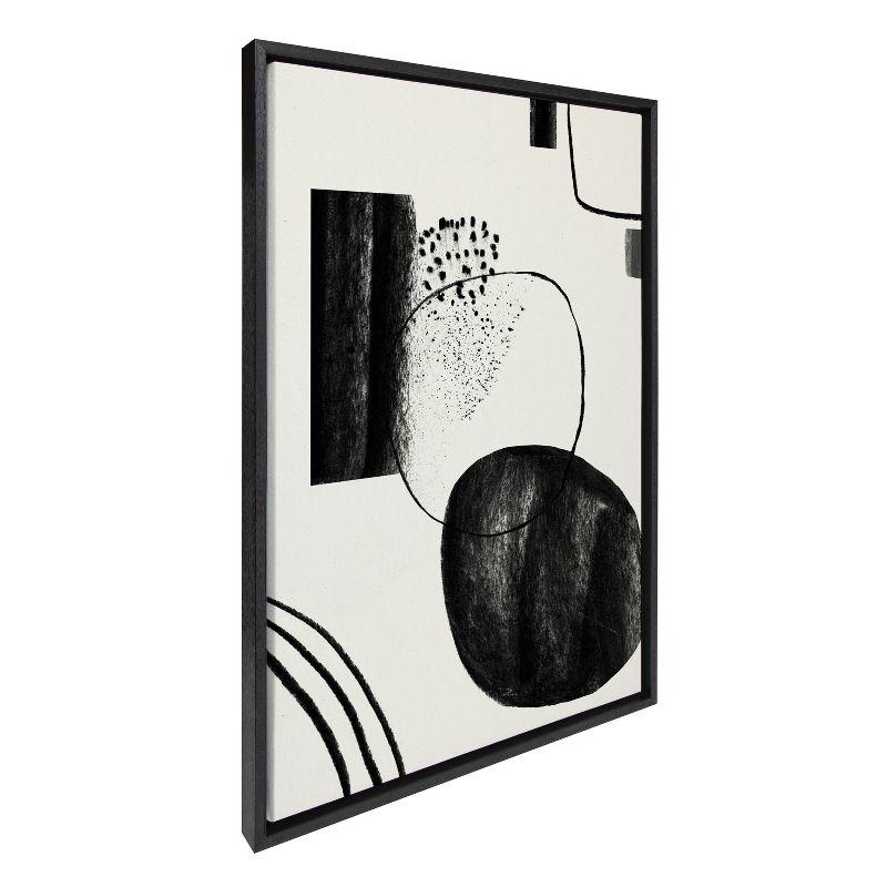 Kate and Laurel Abstract Composition Charcoal by Teju Reval, 23x33, Black