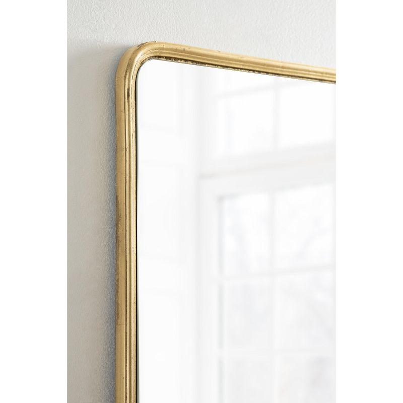 Kate and Laurel Caskill Rectangle MDF Full Length Mirror, 16x48, Gold