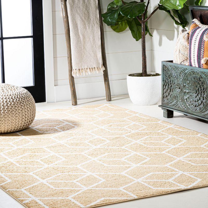 Tumbling Blocks Modern Geometric Area Rug - JONATHAN Y