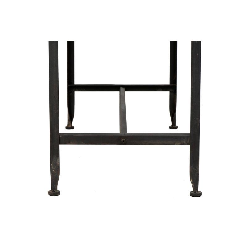 Storied Home Rustic Console Table Black: Vintage Iron & Fir Wood, Entryway Hallway Furniture
