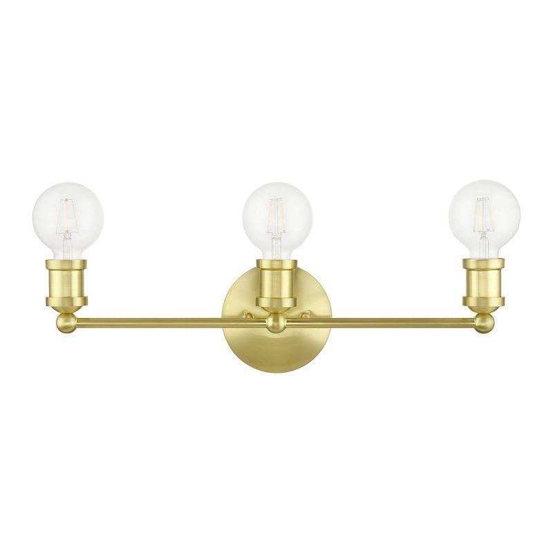 Livex Lighting Lansdale 3 - Light Vanity in  Satin Brass