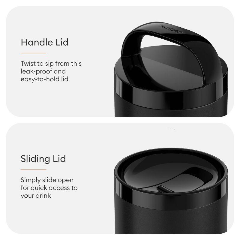 Ember 16oz Temperature Control Smart Tumbler Mug Slate Black: Stainless Steel, Hand Wash, Hot Beverages