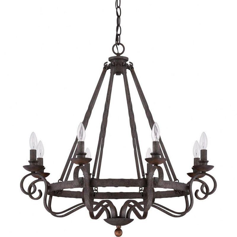 Quoizel Lighting Noble 8 - Light Chandelier in  Rustic Black