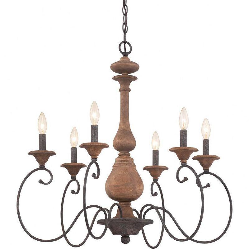 Quoizel Lighting Auburn 6 - Light Chandelier in  Rustic Black