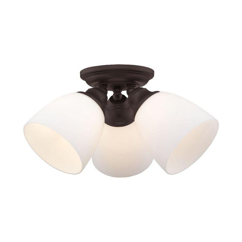 Livex Lighting Somerville 3 - Light Flush Mount in  Bronze