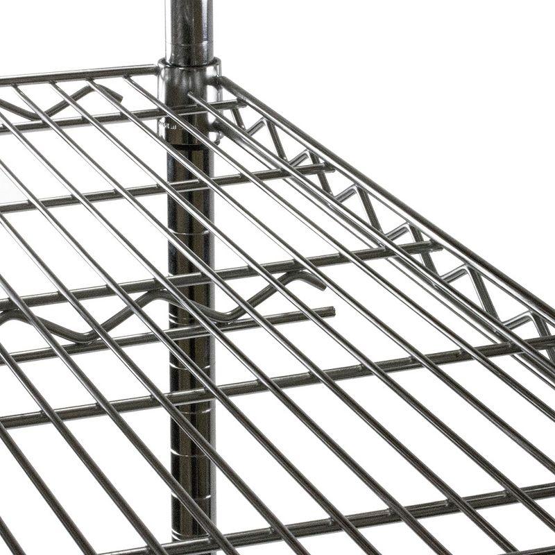 Shelving.com Chrome Wire Shelving with 2 Tier Shelves - 8"d x 24"w x 14"h