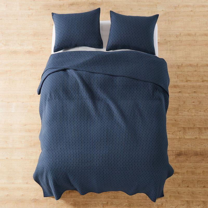 Cross Stitch Navy Full/Queen Quilt Set- Levtex Home