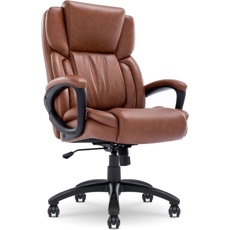 Serta Serta Garret Executive Office Chair, Ergonomic Lumbar Support, Semi-Plush Cushion, Body Pillows