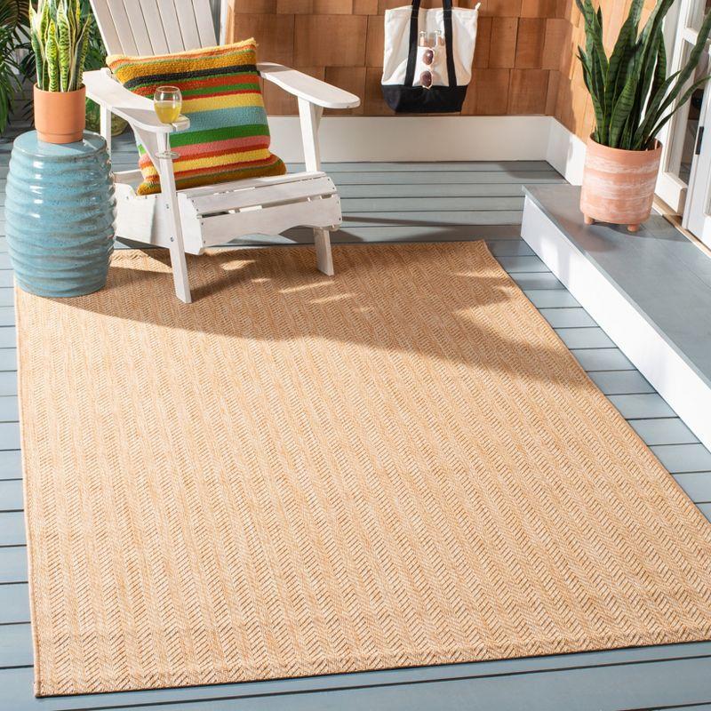 Courtyard CY8022 Power Loomed Indoor and Outdoor Area Rug - Natural/Cream - 4'x5'7" - Safavieh