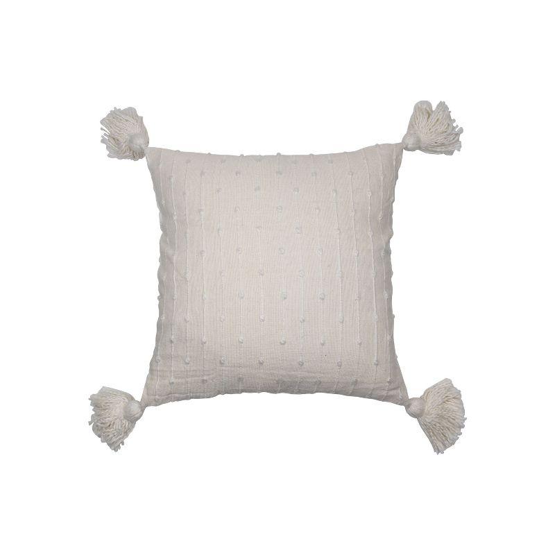 Kira Tassels Cotton Throw Pillow