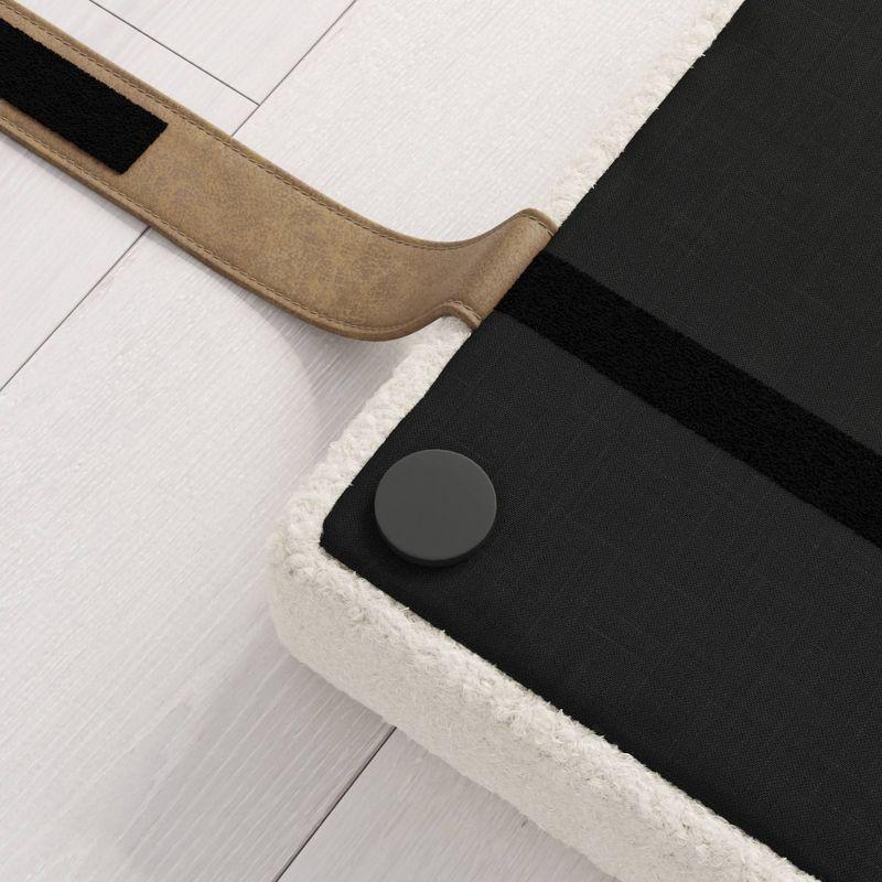 Full/Queen Charlie Boucle Kids' Headboard Cream - Nathan James: Wall Mounted MDF Upholstered Headboard