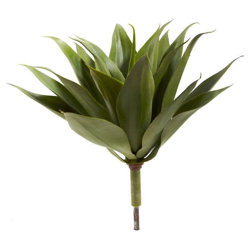 Nearly Natural 17" Agave Succulent Plant (Set of 2): Indoor Faux Flora, Iron & Plastic Material