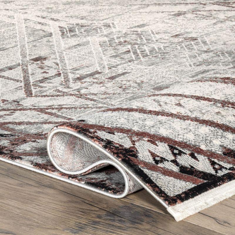 Nuloom Jesse Geometric Faded Fringe Indoor Area Rug