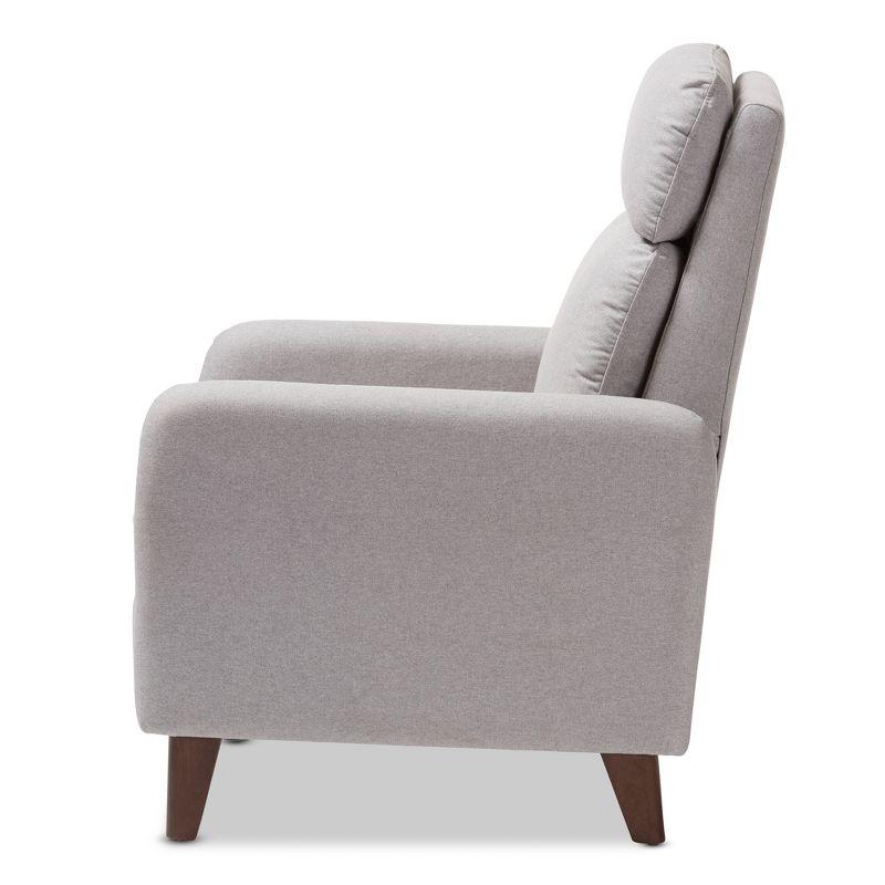 Casanova Mid - Century Modern Fabric Upholstered Lounge Chair - Baxton Studio