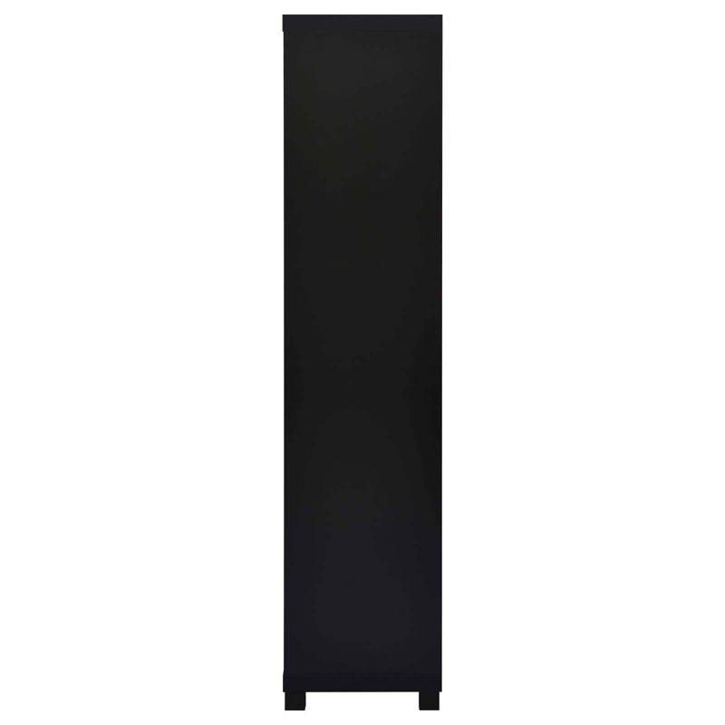 Coaster Jupiter Modern 3 Shelf Wood Media Tower with Cabinet Black