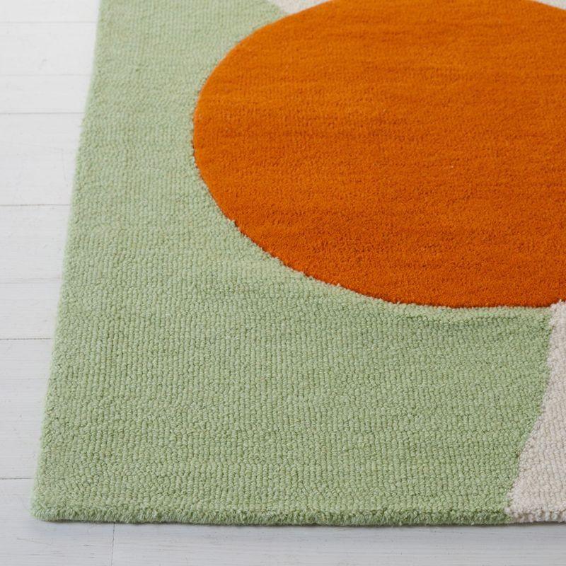 Rodeo Drive RD883 Hand Tufted Indoor Area Rug - 6'x9' - Green/Black - Safavieh
