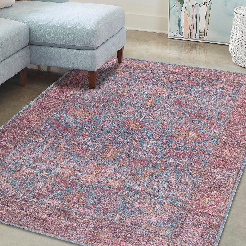 Unique Loom 10' 6 x 13' 0 Mangata Morgan Machine Washable Antique Blue Area Rug