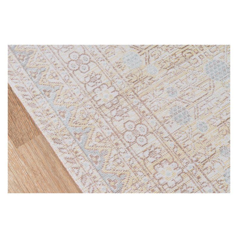 Momeni 2'x3' Floral Loomed Accent Rug Blue: Modern Botanical Design, Indoor Low Pile, Polyester, Spot Clean