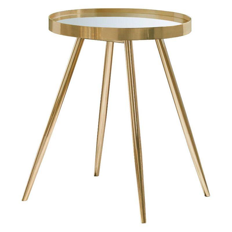 Kaelyn Mirrored Glass Tray Top End Table