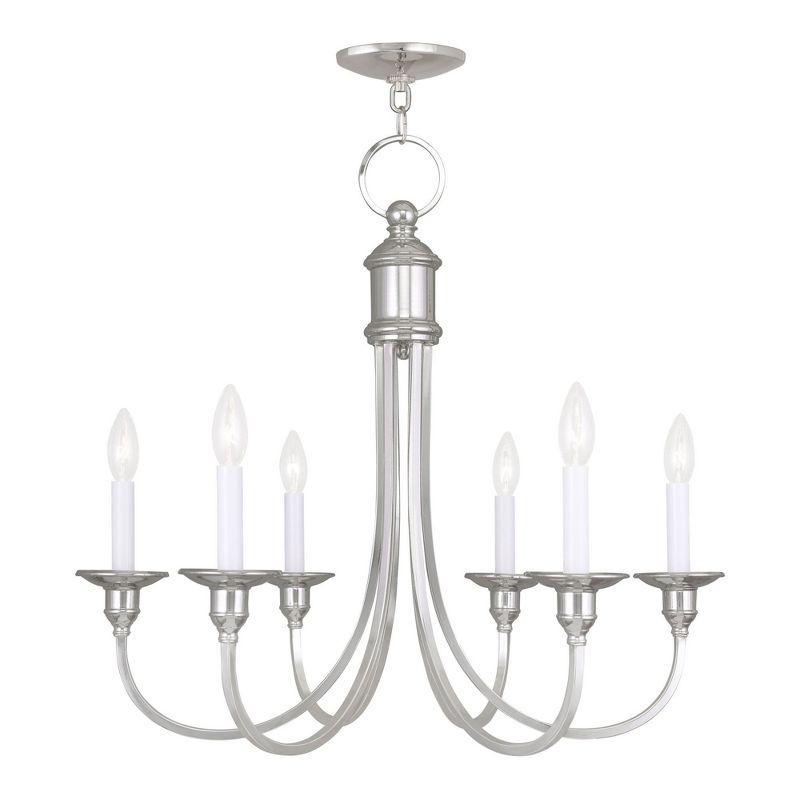 Livex Lighting Cranford 6 - Light Chandelier in  Polished Nickel