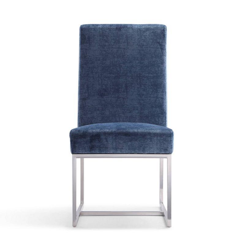 Element Velvet Upholstered Metal Side Chair