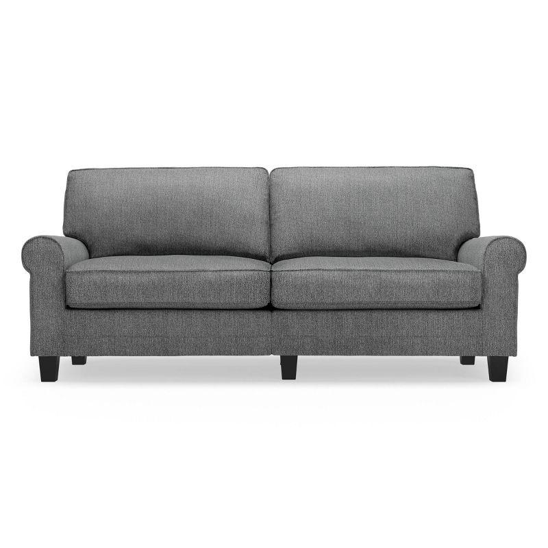 Serta Copenhagen 78" Rolled Arm Sofa, Easy Care Fabric, Soft Pillow Back, Pocket Coil Seat Cushions