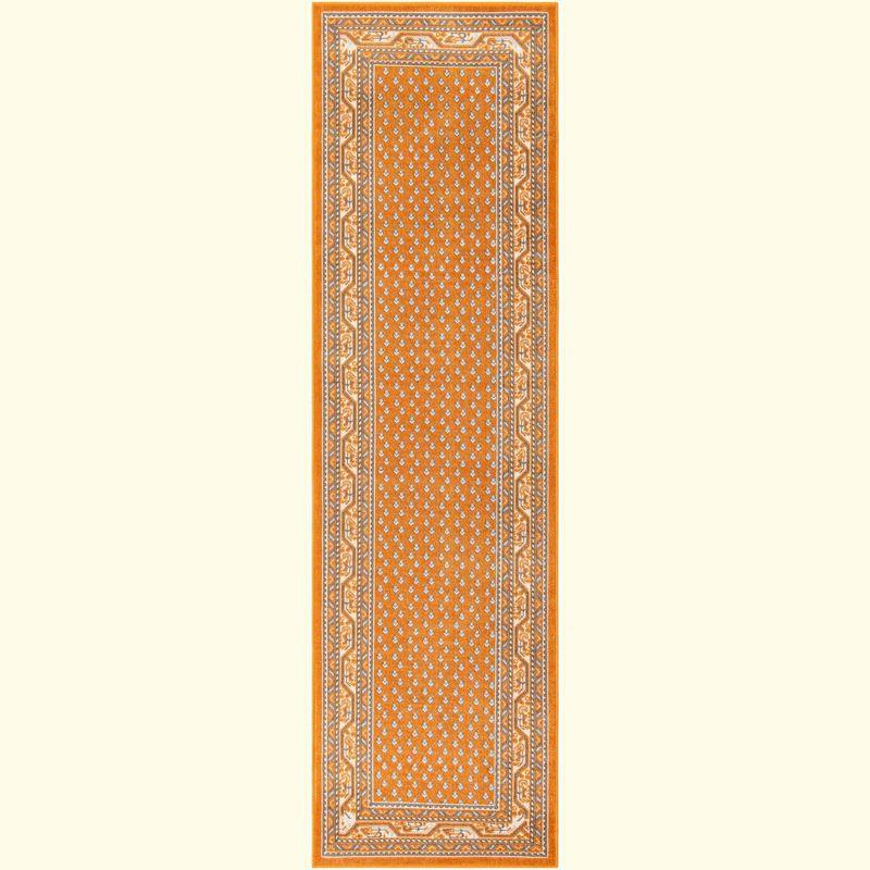 Unique Loom Williamsburg Collection Area Rug - Allover (2' 9" x 9' 10" Runner Orange/Gray)