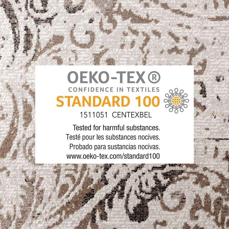 NICOLE MILLER NEW YORK Patio Sofia Juniper Paisley Indoor/Outdoor Area Rug, Ivory/Mustard